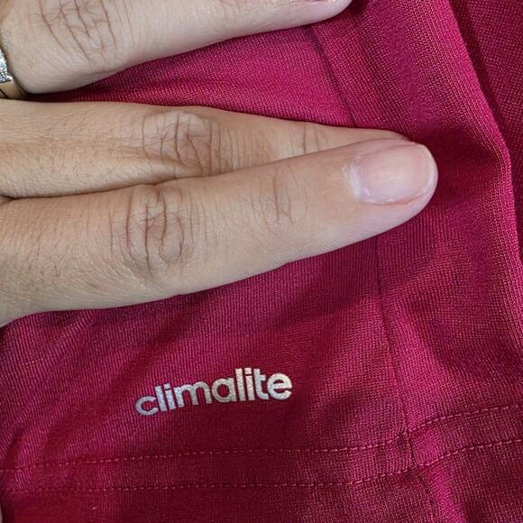 Adidas Women's Maroon Climalite Long Sleeve Ultimate Tee Activewear Top L LARGE - Picture 5 of 8